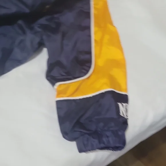 COPY - NFL Chargers Navy and Yellow Hooded Baby Snowsuit.  3/6 Months - Picture 5 of 13